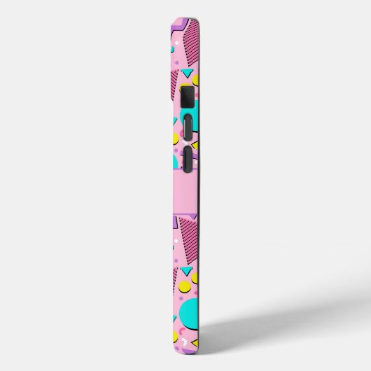 90s Kind Roze Retro Geometrisch Gepersonaliseerd Case-Mate iPhone Case (Achterkant / Links)