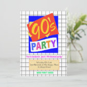 90's Kind thema uitnodiging (Staand voorkant)