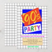 90's Kind thema uitnodiging (Voorkant / Achterkant)