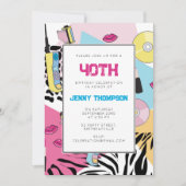 90's Kleurrijke Retro 1990's Verjaardagsfeest Nine Kaart (Voorkant)