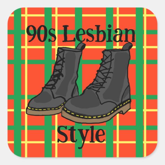 90s Lesbische Stijl Sticker (Voorkant)
