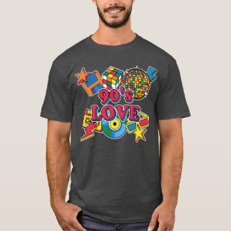 90s Liefde Rad Retrothrowback Vintage 1990 Uitspra T-shirt
