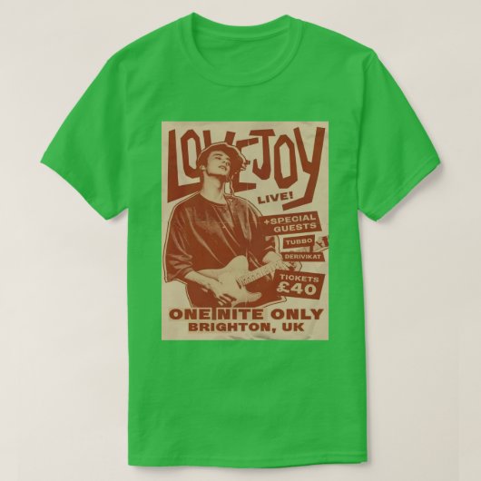 90s Lovejoy Concert Poster T-shirt (Design voorkant)