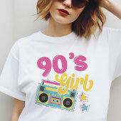 90's Meisje Boombox Hippie Retro Groovy T-shirt