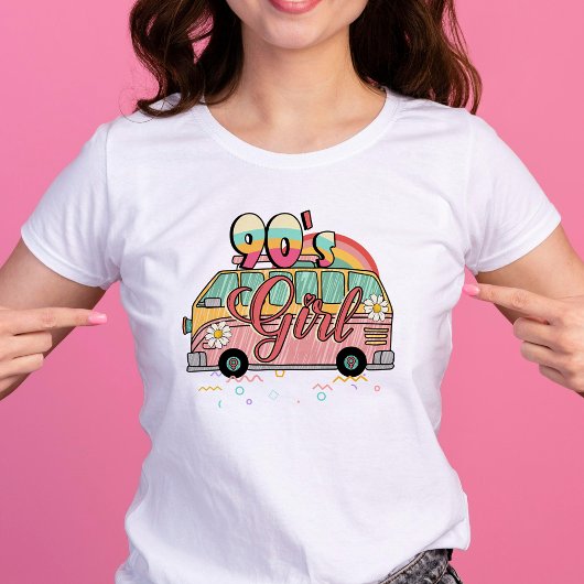 90's Meisje Hippie Camper Retro Groovy T-shirt