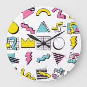 90's Memphis: Pop Design Elements. Grote Klok (Voorkant)