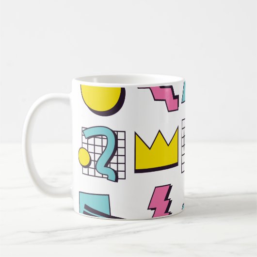 90's Memphis: Pop Design Elements. Koffiemok (Links)