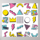 90's Memphis: Pop Design Elements. Poster (Voorkant)