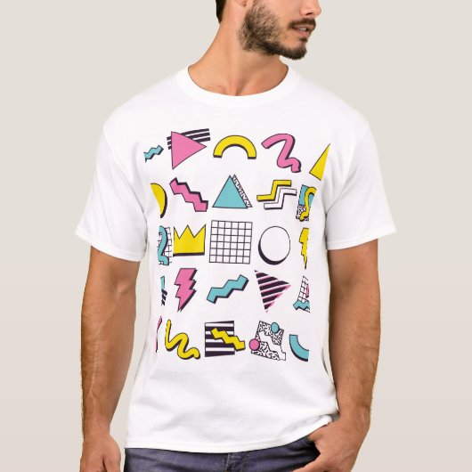 90's Memphis: Pop Design Elements. T-shirt (Voorkant)