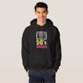 90's Mood Cassette Tape Boombox Nineties Music Ret Hoodie (Voorkant volledig)