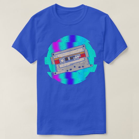 90s Music Lover Cassette Synthwave Vaporwave T-shirt (Design voorkant)