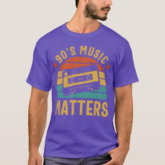 90s Music Matters Sunset Old School Nostalgia Gift T-shirt (Voorkant)