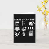 90s Muziek Bands Iconen Popcultuur Grappig Retro G Kaart (Gele Bloem)