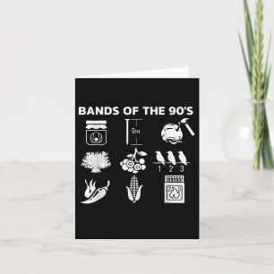 90s Muziek Bands Iconen Popcultuur Grappig Retro G Kaart