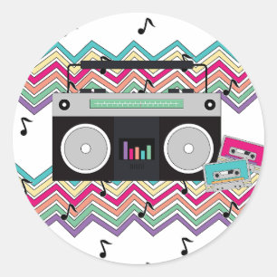 90's Muziek Thema Verjaardagsfeestje Stickers