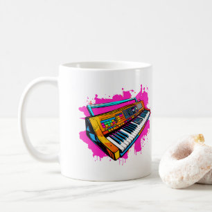 90s Muziekinstrument in  stijl Koffiemok