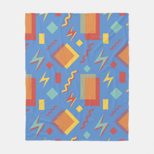 '90's naadloos patroon. Memphis achtergrond. Geome Fleece Deken (Voorkant)