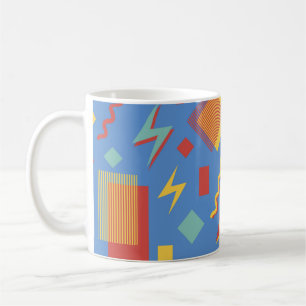 '90's naadloos patroon. Memphis achtergrond. Geome Koffiemok