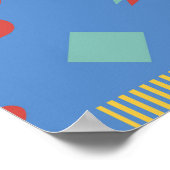 '90's naadloos patroon. Memphis achtergrond. Geome Poster (Hoek)