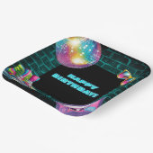 90s Neon Disco Verjaardag Papieren Bordje (Gebogen)