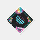 90s Neon Disco Verjaardag Servet (Hoek)
