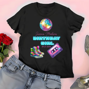 90s Neon Disco Verjaardag T-shirt