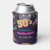 90's Neon Disco Vibes Retro Style Blikjeskoeler (Blikje Achterkant)