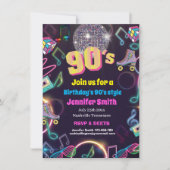 90's Neon Disco Vibes Retro Style Kaart (Voorkant)