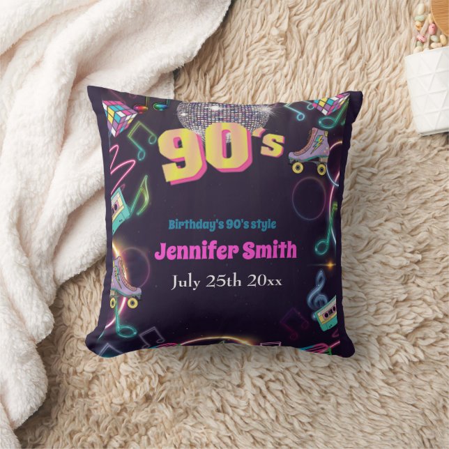 90's Neon Disco Vibes Retro Style Kussen (Deken)