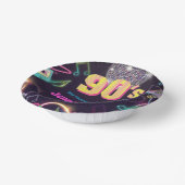 90's Neon Disco Vibes Retro Style Papieren Kommen (Gebogen)