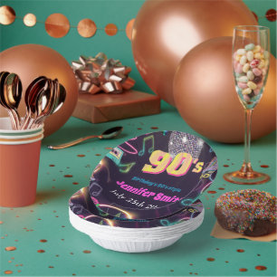 90's Neon Disco Vibes Retro Style Papieren Kommen