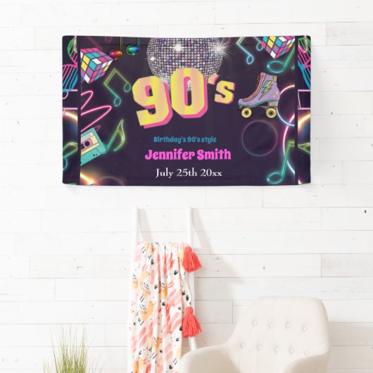 90's Neon Disco Vibes Retro Style Spandoek (Insitu)