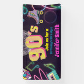 90's Neon Disco Vibes Retro Style Spandoek (Verticaal)