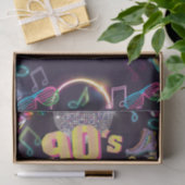 90's Neon Disco Vibes Retro Style Tissuepapier (Geschenk)