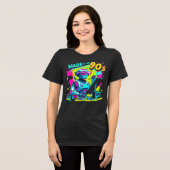 90s Neon Robot Designer Retro T-shirt (Voorkant volledig)