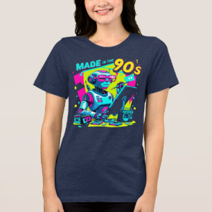 90s Neon Robot Designer Retro T-shirt
