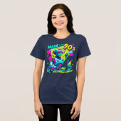 90s Neon Robot Designer Retro T-shirt (Voorkant volledig)