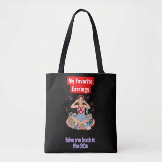 90s Nostalgia girl  Tote Bag (Voorkant)