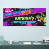 90s Nostalgia Gooi Terug Volwassen Partij Geboren  Spandoek (Beurs)