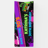 90s Nostalgia Gooi Terug Volwassen Partij Geboren  Spandoek (Verticaal)