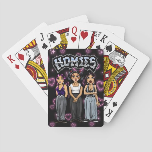 90s Nostalgia Lil Homies Playing Cards Chola Pokerkaarten (Achterkant)
