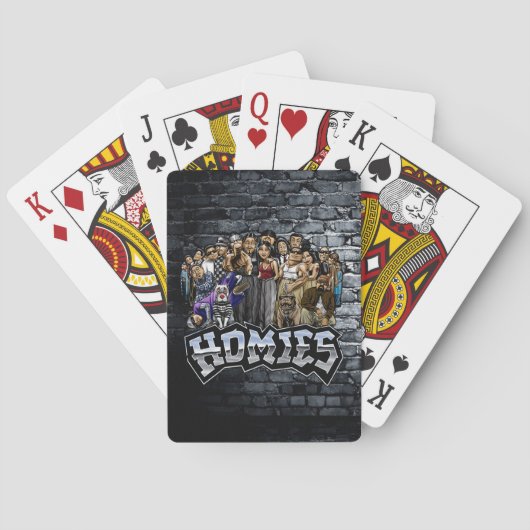 90s Nostalgia Lil Homies Playing Cards Cholo Pokerkaarten (Achterkant)