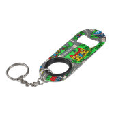 90s Nostalgia Track Tapijt nostalgisch Mini Flessenopener (Voorkant Gekanteld)