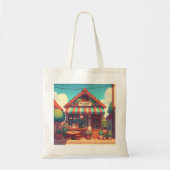 90s Nostalgic CityScape Design Tote Bag (Voorkant)