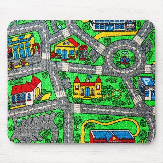 '90s nostalgie, nostalgisch spoortapijt muismat (Voorkant)