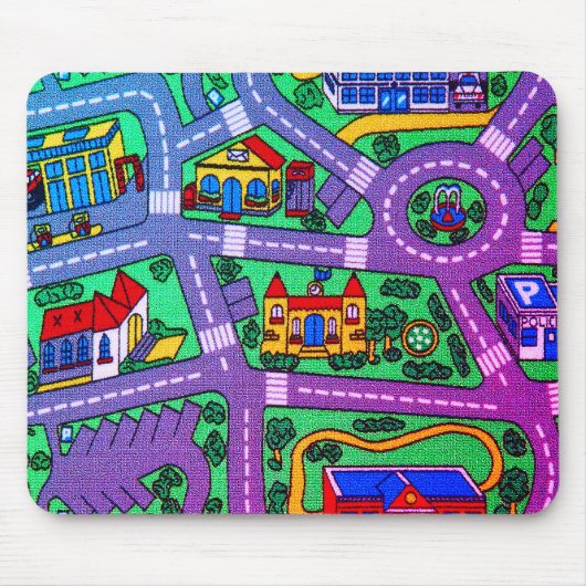 90s nostalgie, nostalgische track tapijt Car Road Muismat (Voorkant)