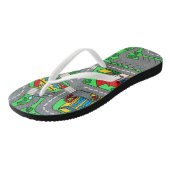 90s nostalgie, nostalgische track tapijt Car Road  Teenslippers (Schuin)