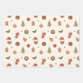 90s Nostalgie Retro Groovy Kerstmis Inpakpapier Vel (Voorkant 2)