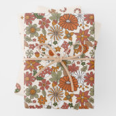 90s Nostalgie Retro Groovy Kerstmis Inpakpapier Vel (In situ)