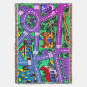 90s nostalgie, Track tapijt Auto Road nostalgisch Deken (Voorkant Verticaal)